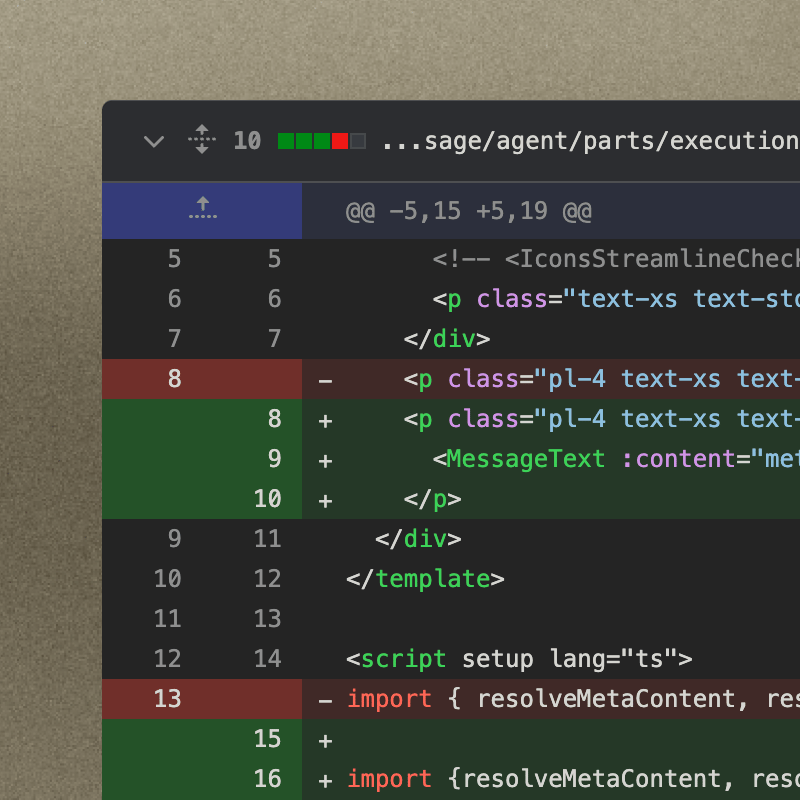 A pull request with full design context